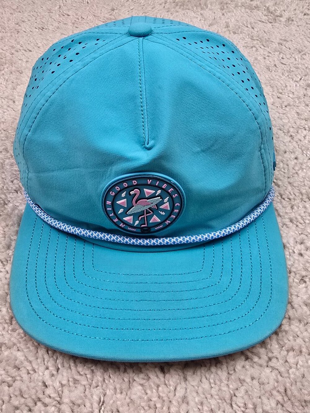 Melin Coronado Hat Cap Blue M Pink Neon Colleciton Good Vibes 58cm Adjustable